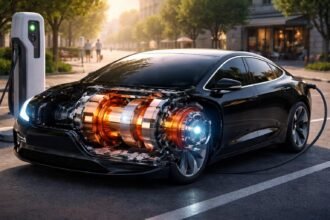 - Elektromotor v aute je tichý, účinný a znižuje spotrebu paliva.