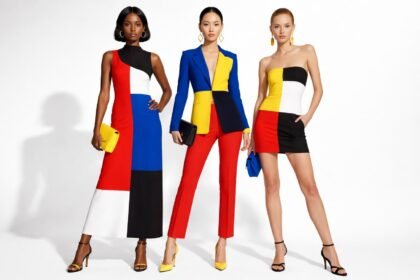 - Dôležité farebné bloky a výrazné vzory v modernom outfite pre sebavedomý vzhľad.