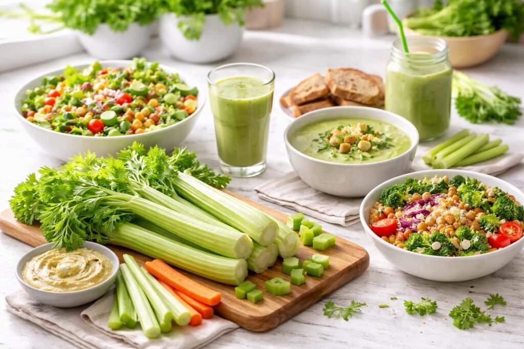 Zeler: Bohatý na vlákninu pre vitalitu a trávenie - Objavte jeho zdravotné výhody! 12 - Zeler podporuje trávenie, vlákninu dodáva a vnáša vitalitu do jedla.