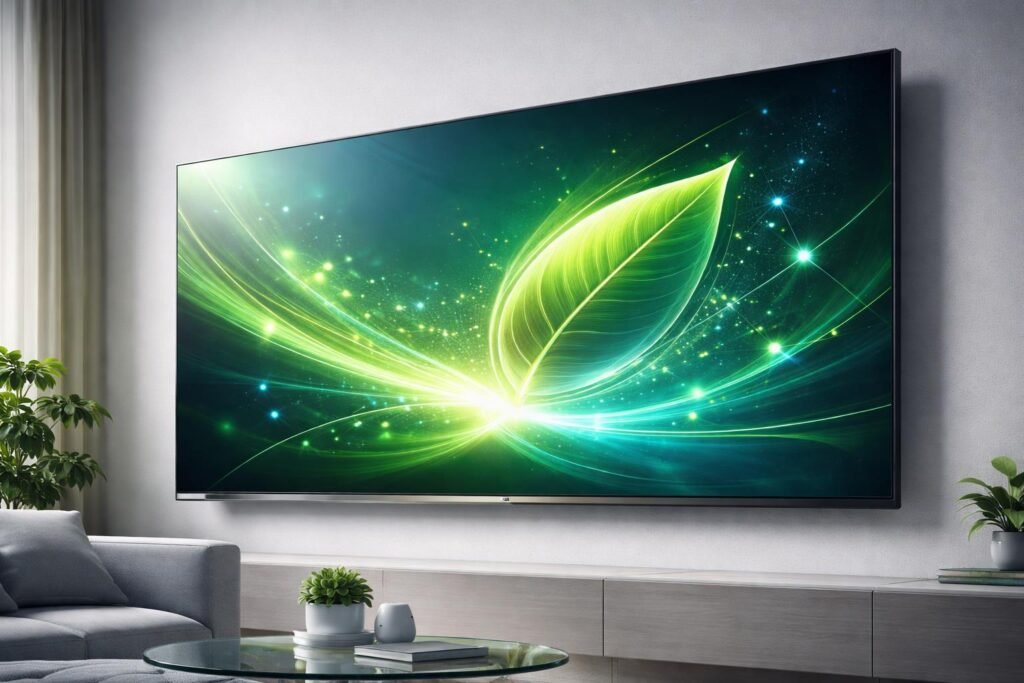 "QLED technológia: Ako zlepšuje kvalitu obrazu a formuje budúcnosť televízneho zážitku" 12 Energeticky šetrný QLED panel zobrazuje dlhú životnosť a nízku spotrebu energie.