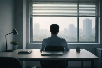 Zamestnanec rozmýšľa nad hranicami práce a lojality v dnešnom prostredí.