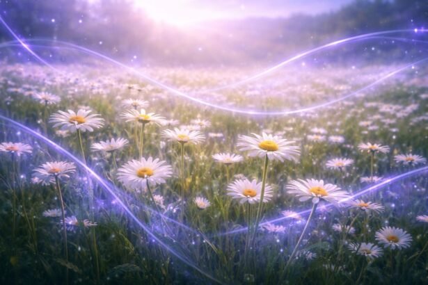 Sedmokrásky vystavené gama žiareniu v experimentálnom prostredí na lúke, vizuálne zobrazené