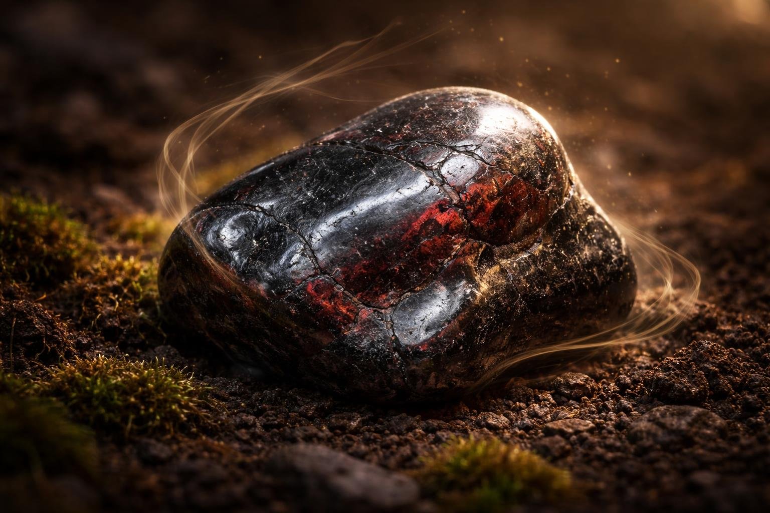 Krásny minerál magnetitový hematit s kovovým leskom a harmonickou energiou.