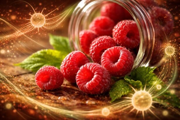 Blízky pohľad na červené maliny, bohaté na vitamíny a vlákninu.