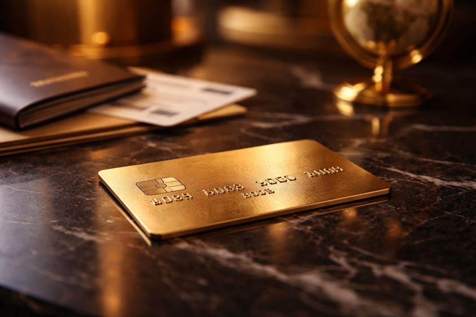 - Vizualizácia Mastercard Gold s prémiovými výhodami, vyššími limitmi a poistením