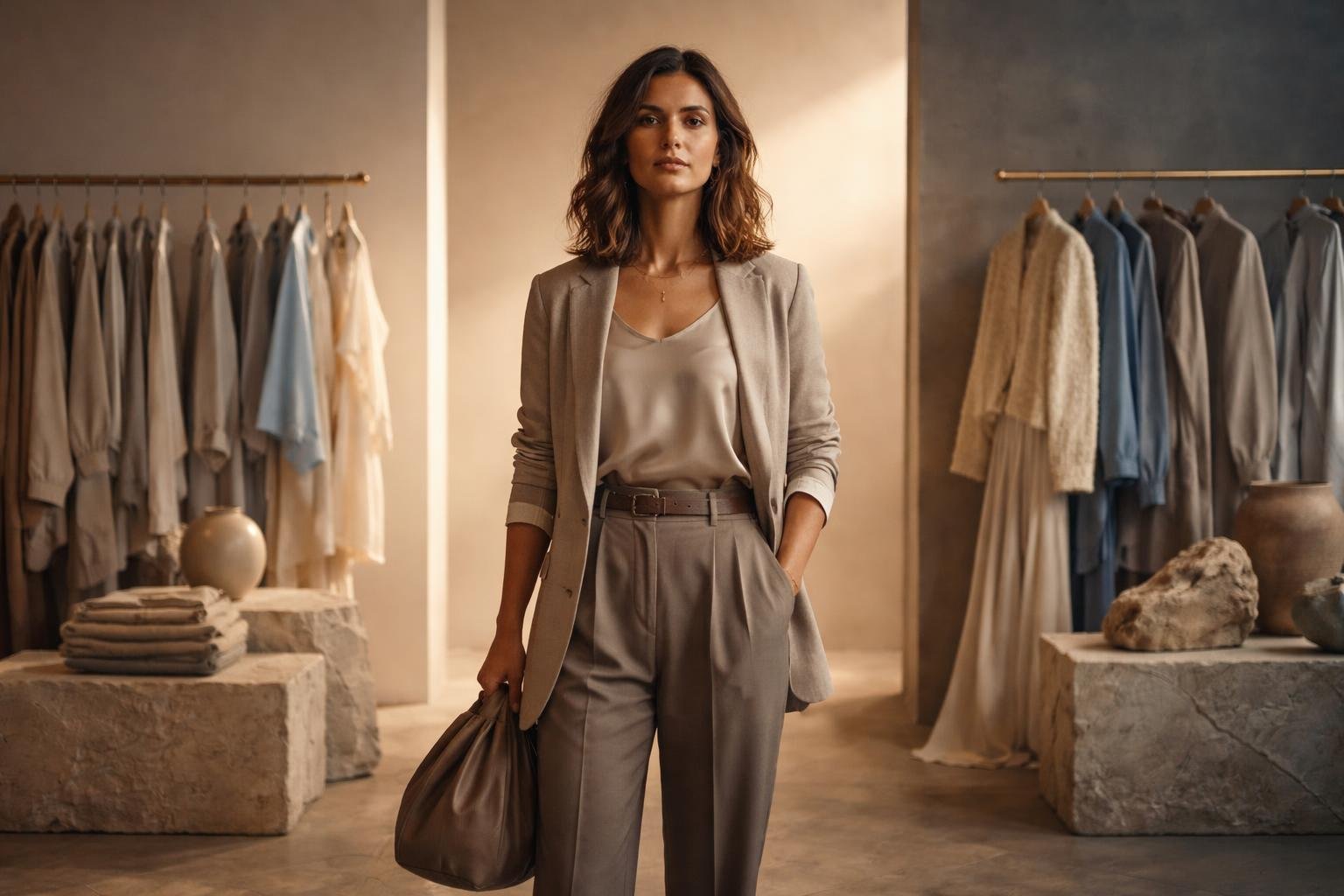 Žena vyjadruje štýl a sebavedomie cez vnútorný pocit a vzhľad.