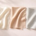 Zobrazené textílie viskóza, polyester a ľan na farebných vzorkách látok