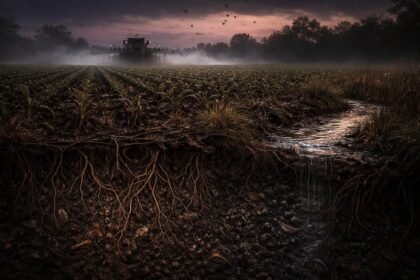 Temná stránka pesticídov na poliach: znečistenie pôdy, vody a ohrozená biodiverzita.