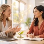 Ilustrácia ukazuje prijatie konštruktívnej kritiky a rast kariéry s gráciou