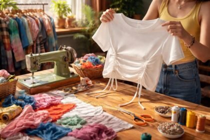 - Zvyšky látok ožívajú pretvorením na jedinečné, trvalo udržateľné módne kúsky.