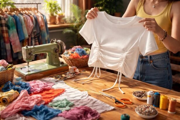 - Zvyšky látok ožívajú pretvorením na jedinečné, trvalo udržateľné módne kúsky.