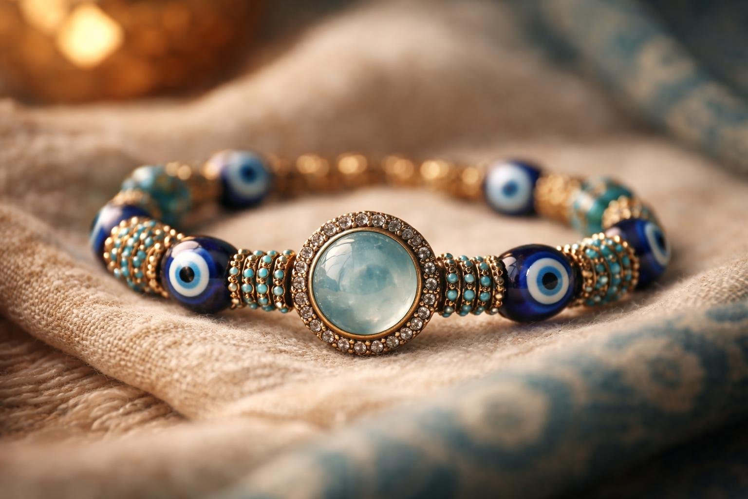 Turecký náramok s kameňom pokoja prináša pokoj a ochranu v každodennom živote.