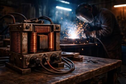 Robustný zvárací transformátor – spoľahlivý prúd pre oblúkové zváranie v dielni.