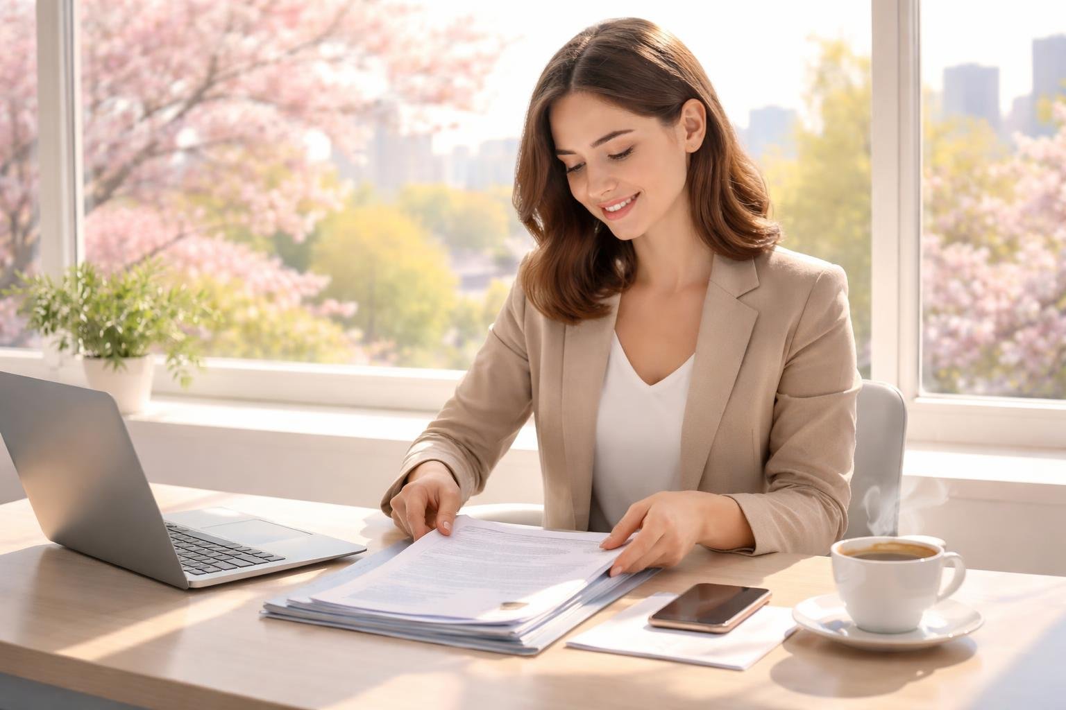 Jarný pohovor: profesionálne oblečenie, pripravené odpovede a sebavedomý dojem na pohovor.